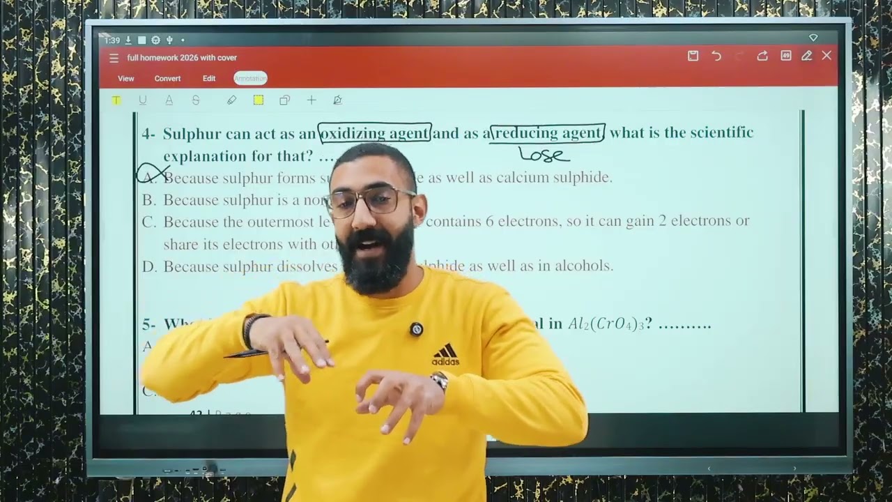 oxidation numbers 2nd sec h.w answers
