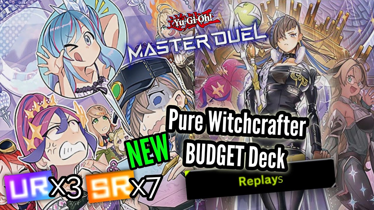 UPDATED Witchcrafter BUDGET Deck REPLAYS Yu-Gi-Oh! Master Duel Quick Gameplay Showcase [Gold/Plat]
