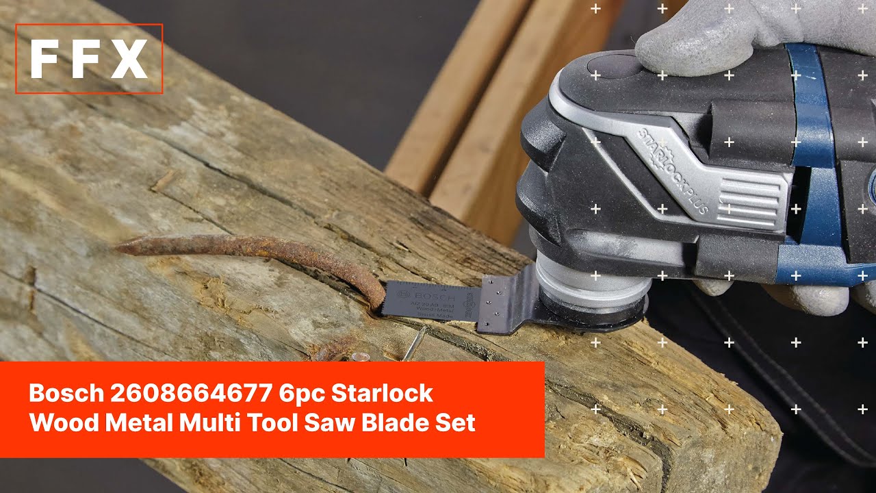 Bosch 2608664677 6pc Starlock Wood Metal Multi Tool Saw Blade Set | Wood and Metal Cutting