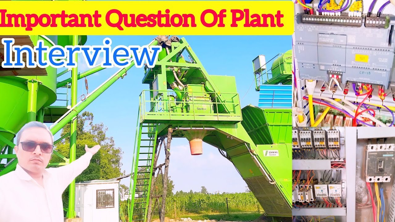 Batching plant interview question topics tip RMC plant question answer