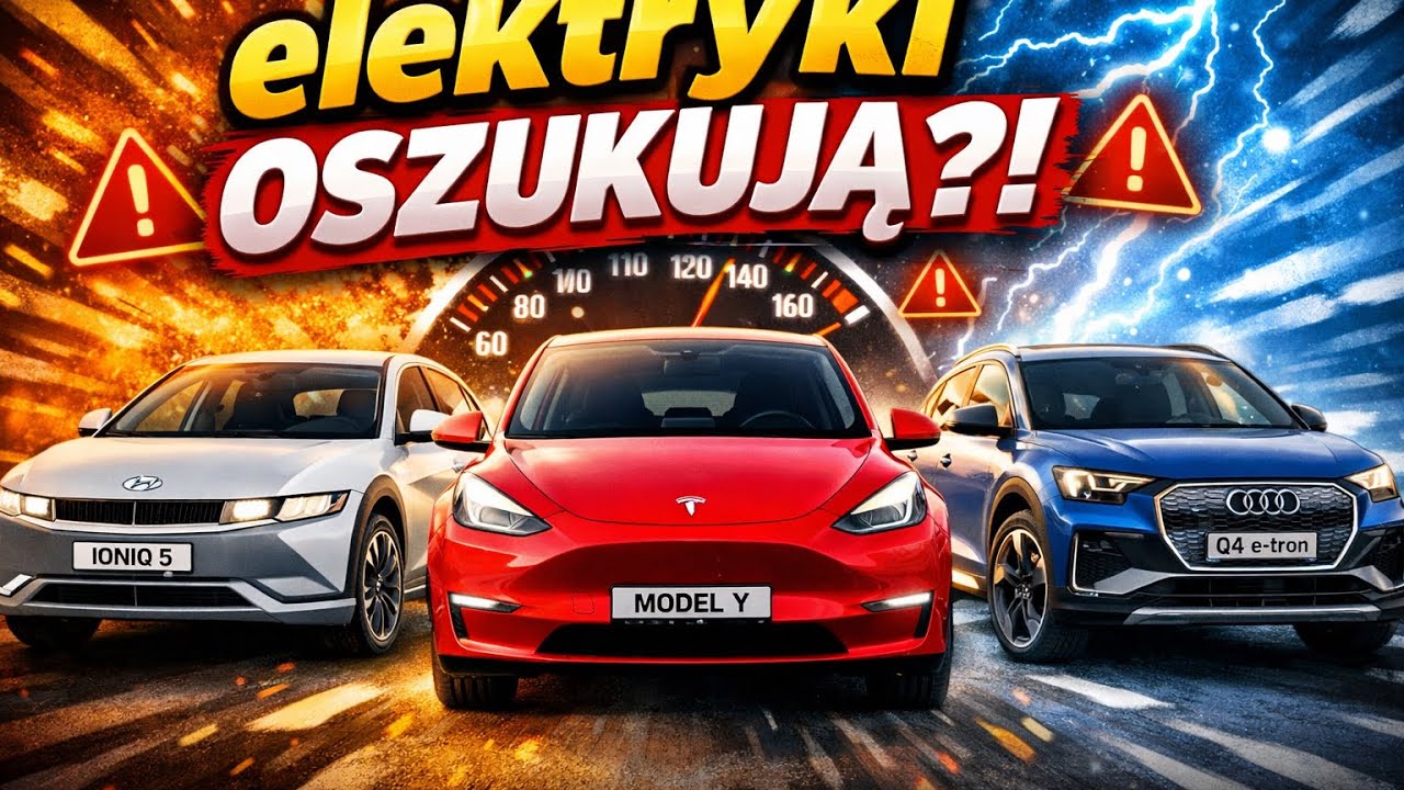 Ten test obnaża prawdę o zużyciu energii w elektrykach 🔋 Tesla vs Hyundai vs Audi