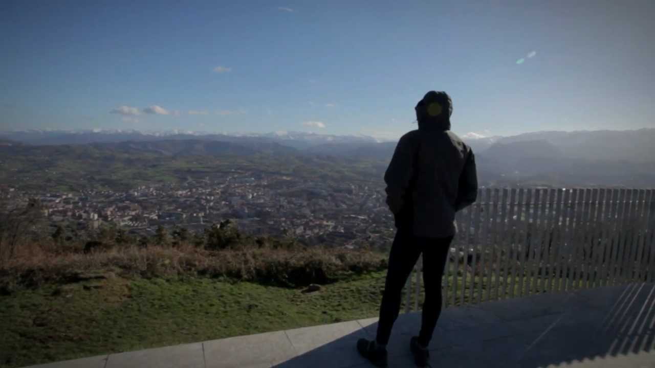 Two minutes flying with the wind on Naranco Mountain in Oviedo, Asturias, Spain