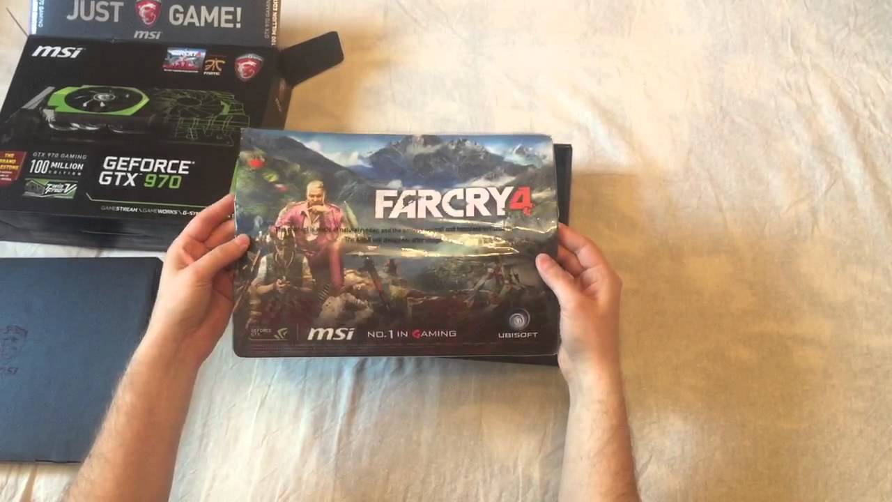 MSI GTX 970 GAMING 100ME Unboxing Far Cry 4 Mousepad