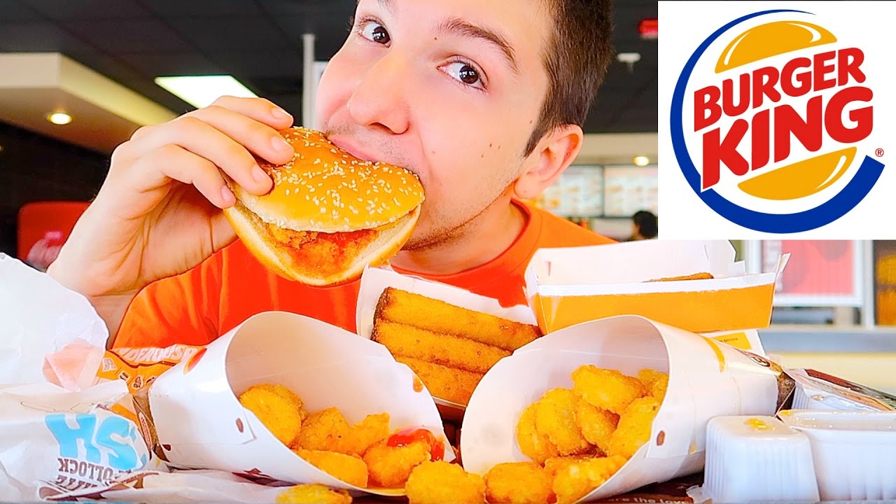 Burger King • My First Time Eating Meat In 10 Years • MUKBANG
