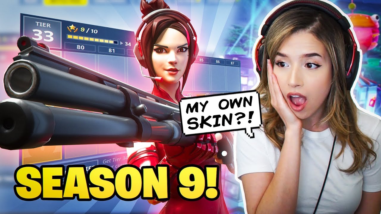Pokimane Reacts to NEW Fortnite Season 9 + Battle Pass!