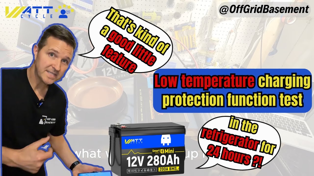 12V 280Ah MINI LiFePO4 Battery with Bluetooth | Low-Temperature Charging Protection Test!