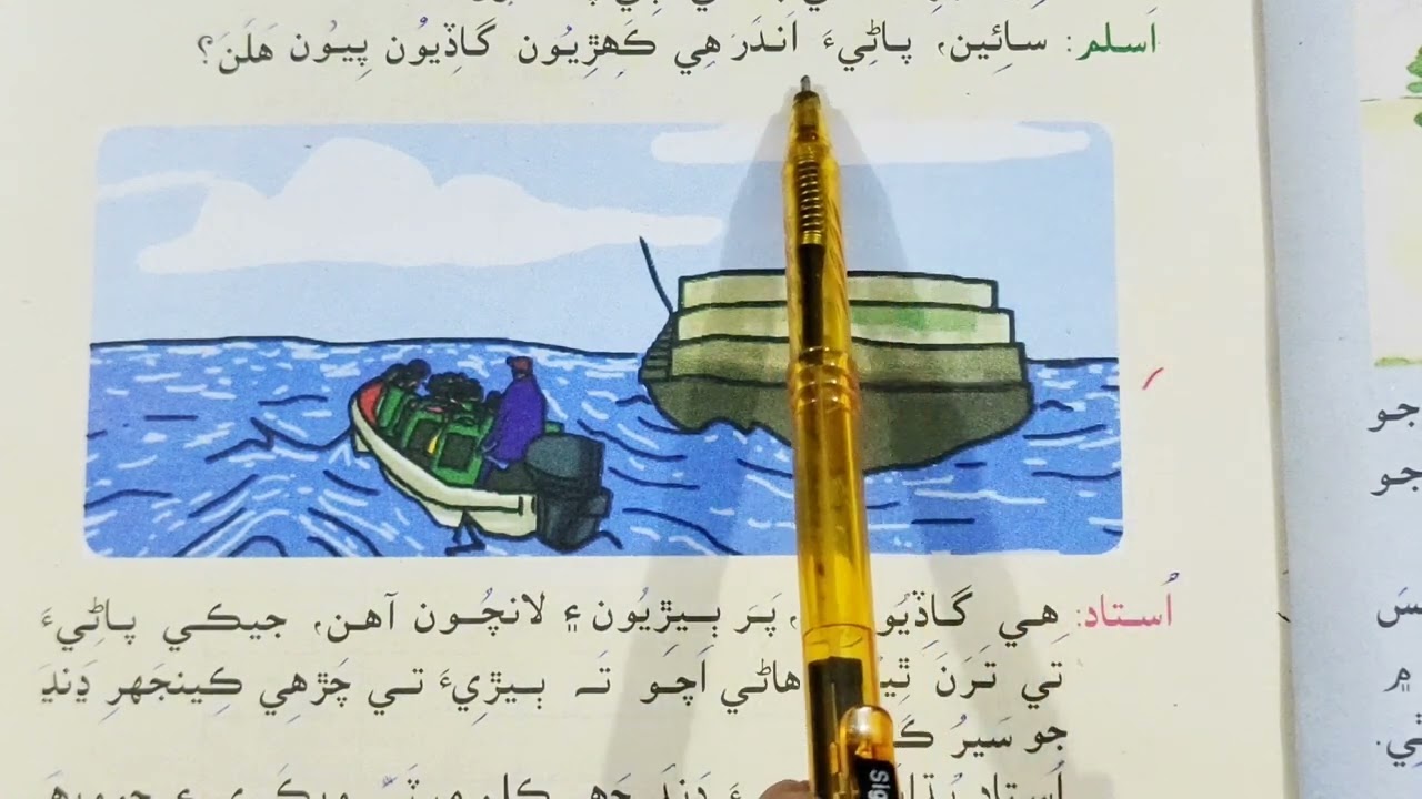 Lesson no.21st of Sindhi Book 2 Tour of Keenjhar Lake