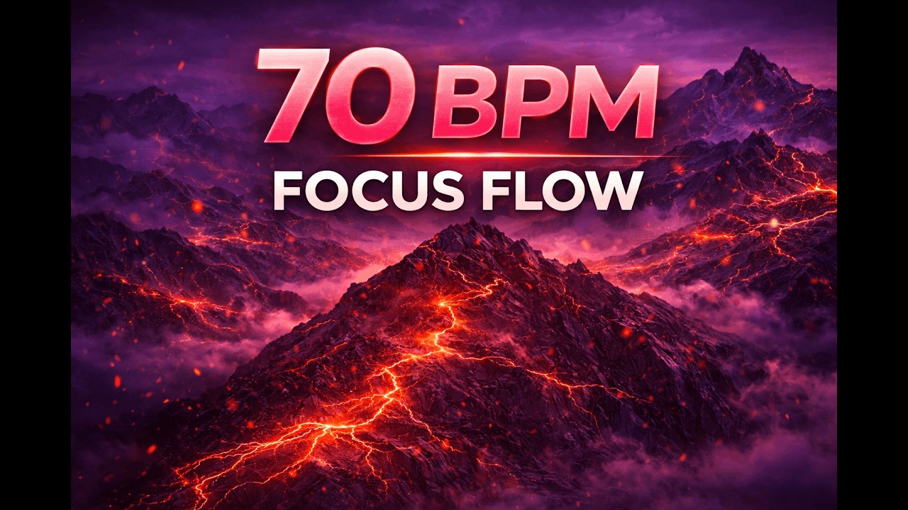 Deep Focus Music 70 BPM 🧠 Neuron Mountains for ADHD, Study & Productivity (2 Hours)