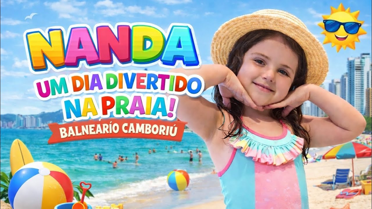 🌊☀️ Muita diversão na PRAIA🏝️ em BALNEÁRIO CAMBORIÚ! Teve areia, mar e muita alegria com a Nanda 🏖️💖