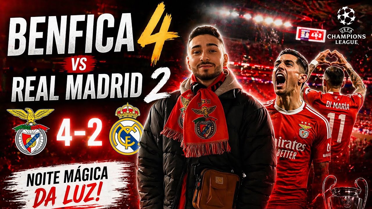 FUI VER UM JOGO DE CHAMPIONS LEAGUE BENFICA VS REAL MADRID !!!
