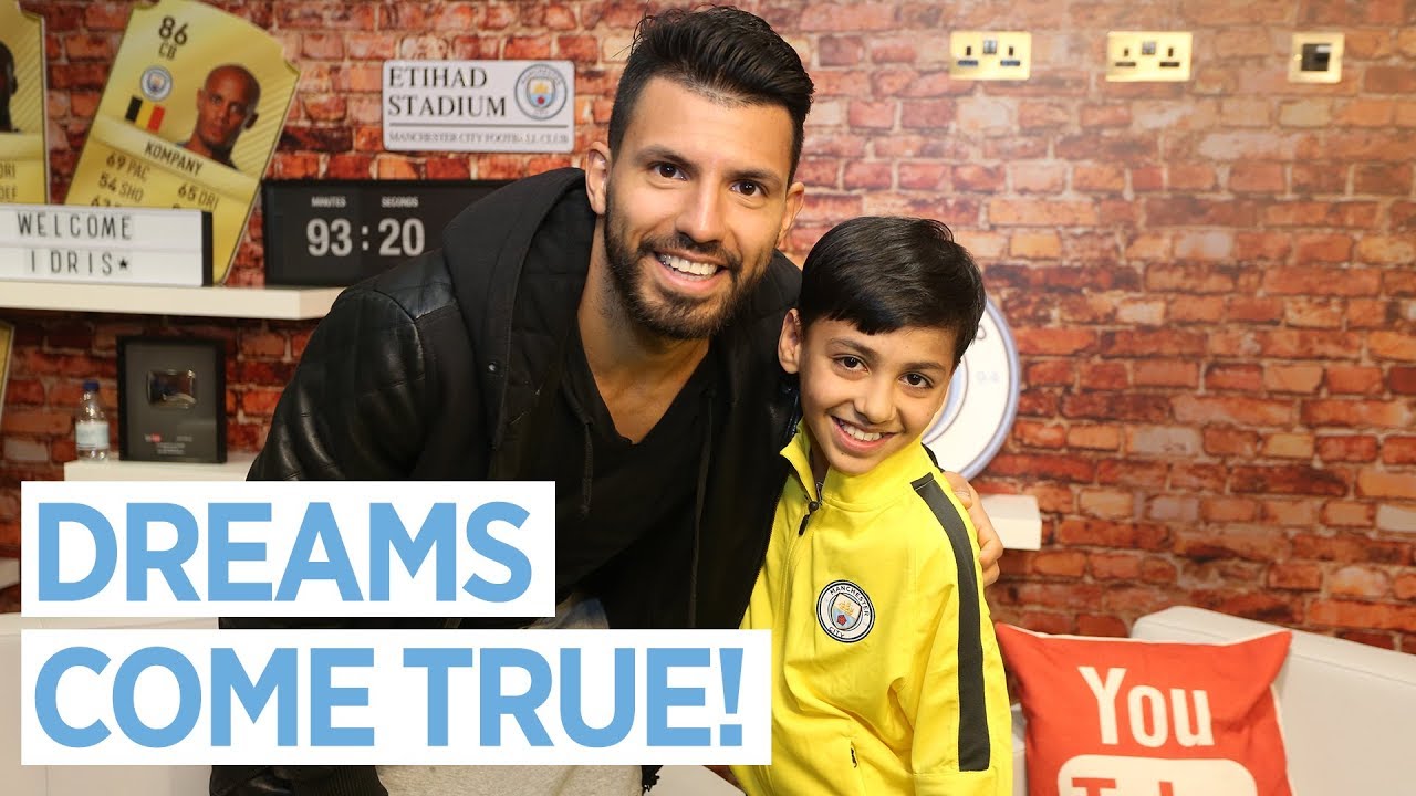 IDRIS SURPRISE TRAINING WITH AGUERO! | Make A Wish: Idris Sherifi