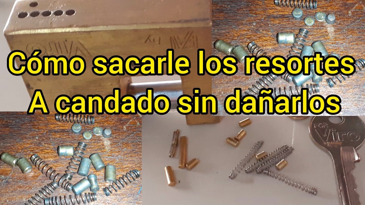 CÓMO SACAR LOS RESORTES DE CANDADO SIN DAÑARLOS #CERRAJERO #CANDADO