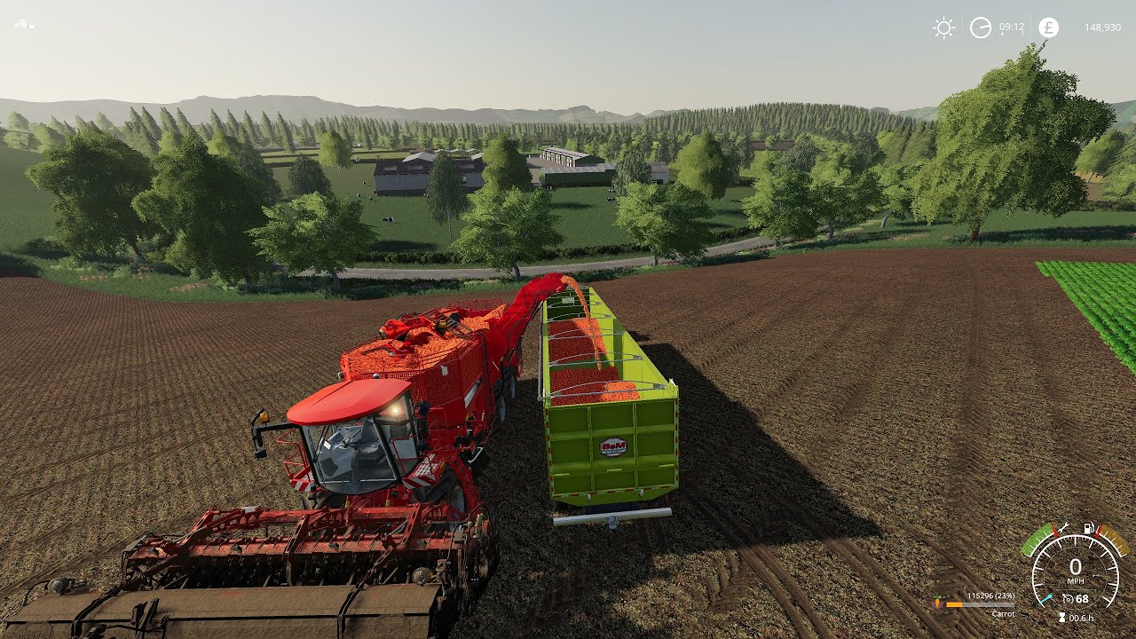 Riverside Farm (Claas Edition) Episode 8 * Harvesting Carrot, Selling the Tuber * FS 19