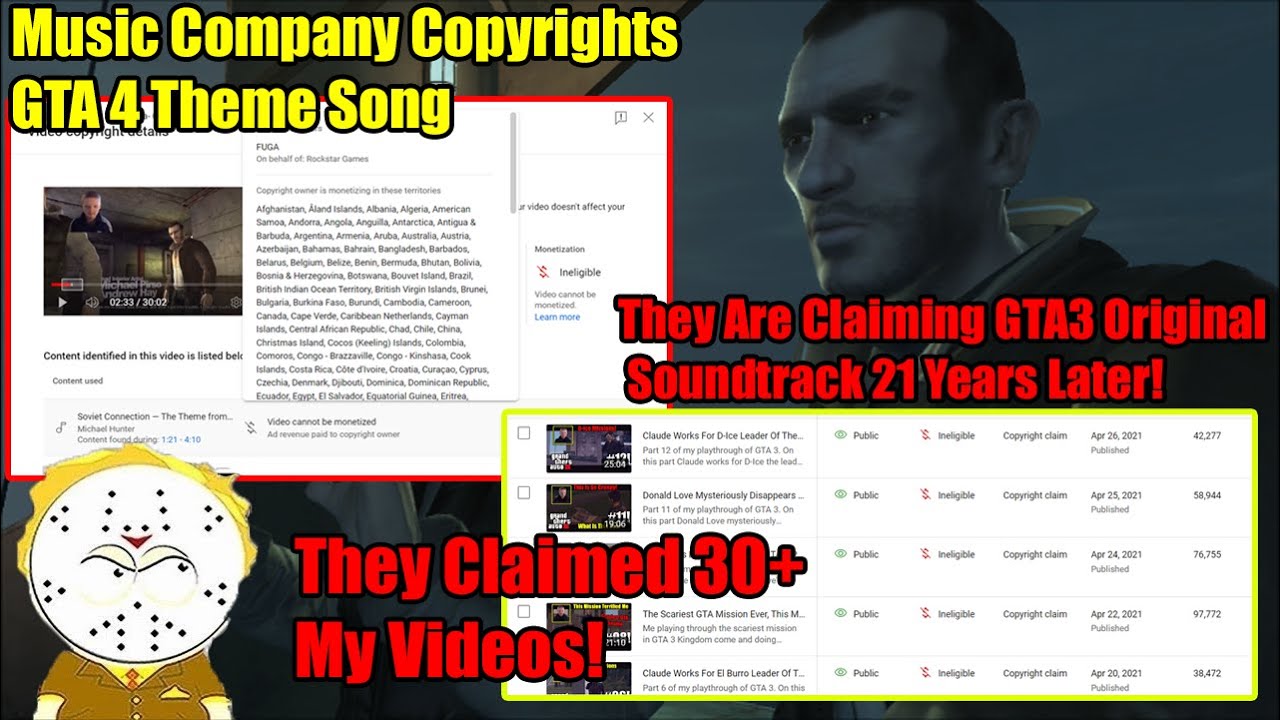 This Music Company Is Copyright Claiming The GTA 4 Theme Song! And 21 Year Old GTA 3 In Game Music!