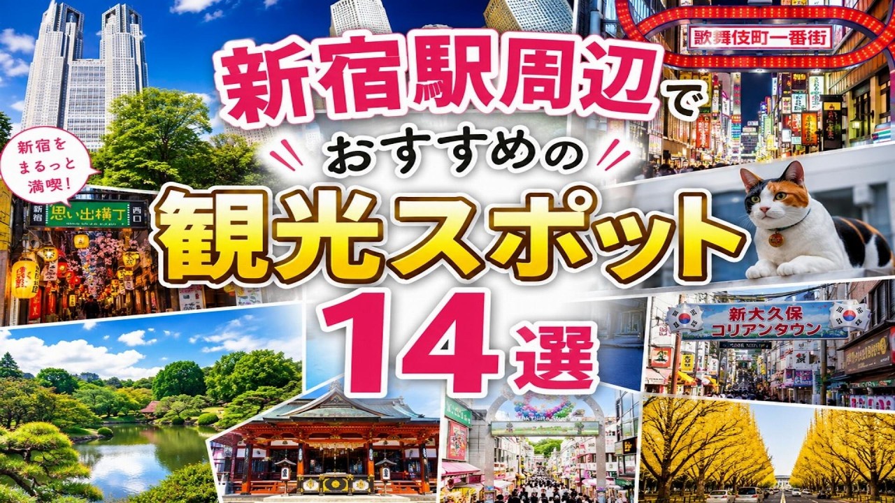 【完全保存版】新宿周辺！絶対行くべき観光スポット１４選 （旅行の達人が巡る ）【Japan Travel】