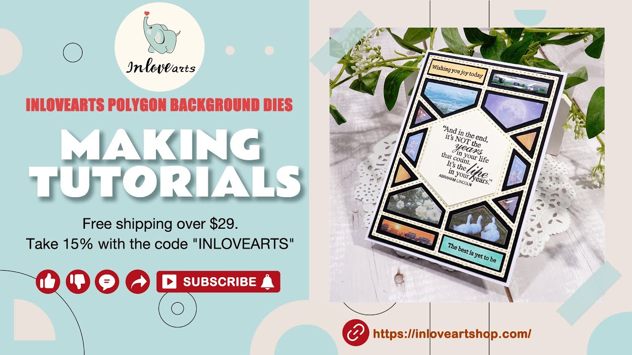 Video Tutorial | Inlovearts | Polygon Combination Background Board Dies