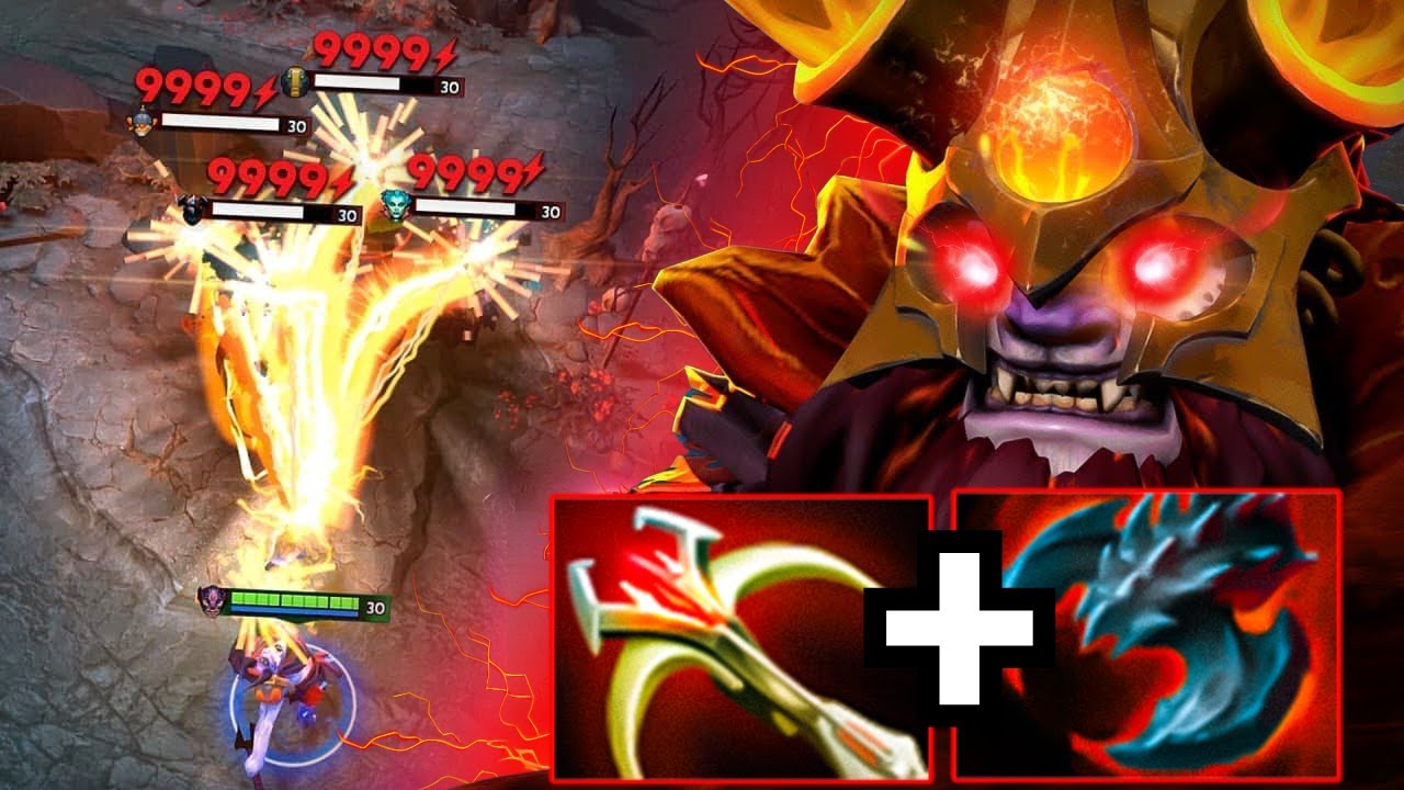 Insane Right Click Builds Lion Satanic + Daedalus 35Kills One Shot Damage Dota 2
