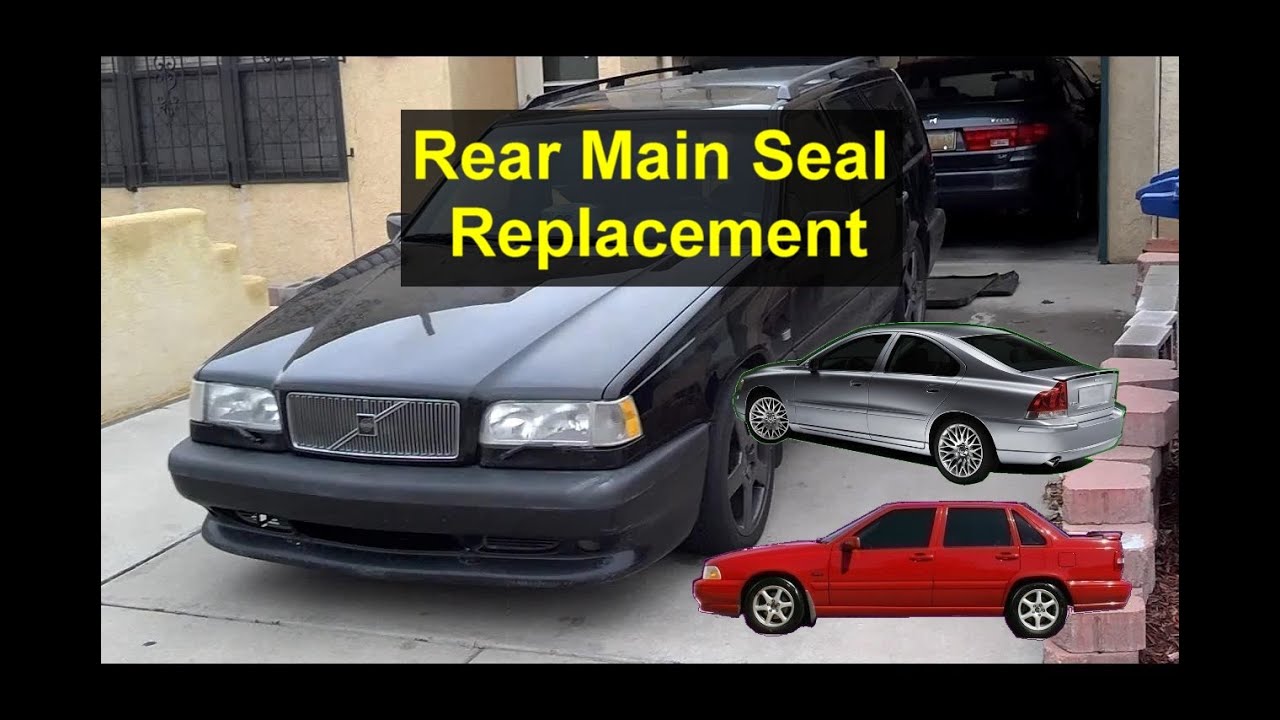 Rear main engine oil seal (RMS) replacement, white block Volvo 850, S70, V70, etc. - VOTD