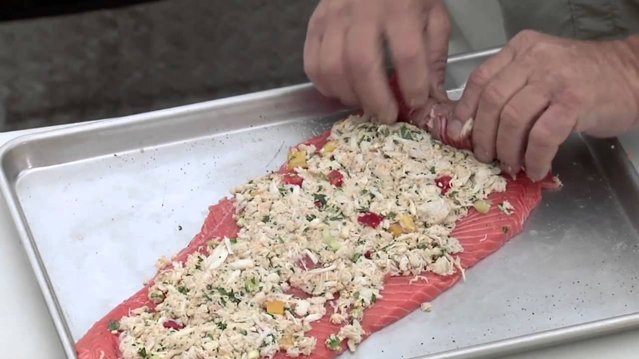 SmokeeJo's Crab-Stuffed Pinwheel Salmon