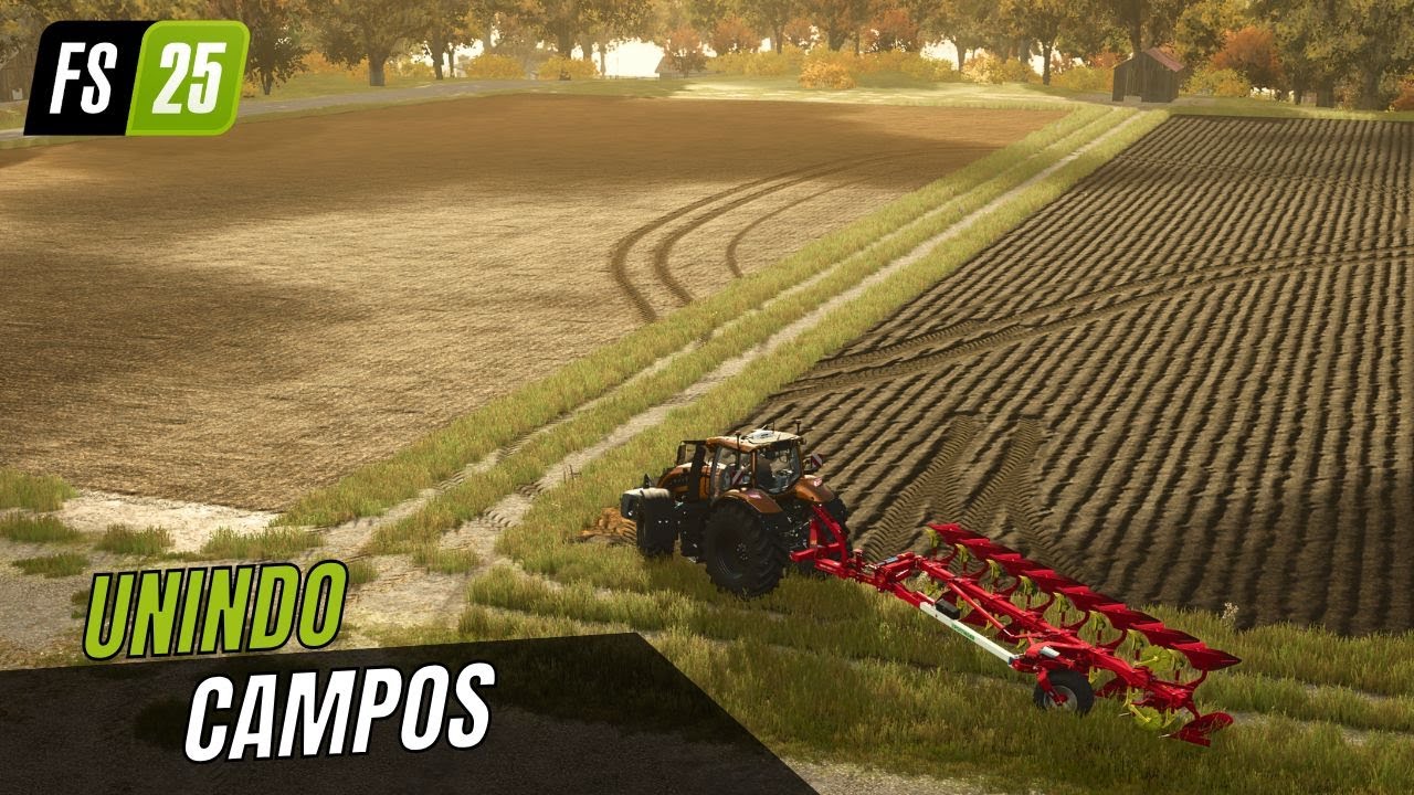UNINDO campos e PREPARANDO o solo  para o Plantio no Mapa Americano | Farming Simulator 25
