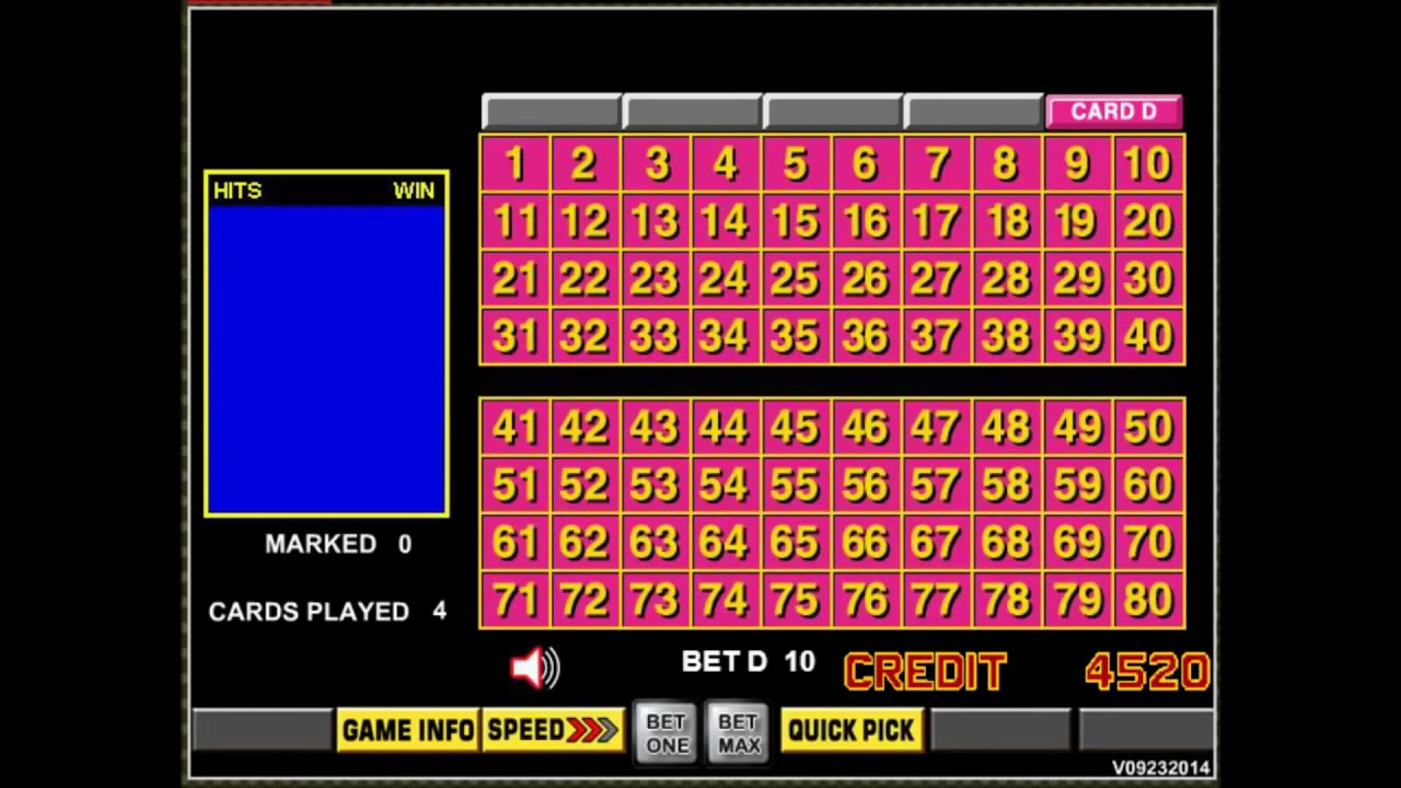 Four Card Keno Strategy 4 Spot Using Mystic Chart Pack