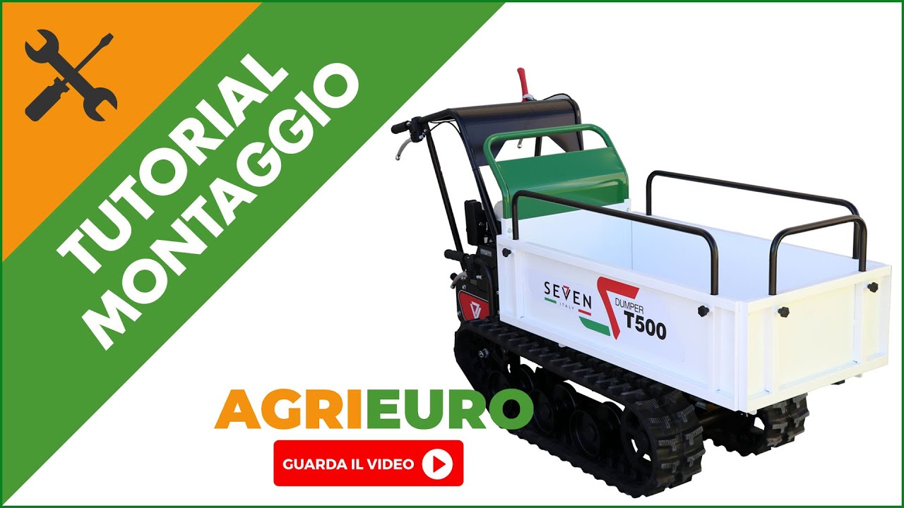 Motocarriola Seven Italy T500 GX200 E con cassone estendibile: presentazione e funzionamento