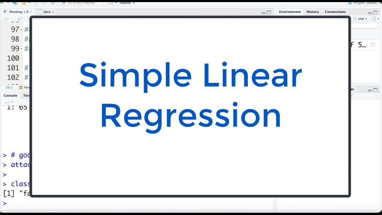 1.6 Linear Regression in R: Fitting a Model and Discussing Assumptions