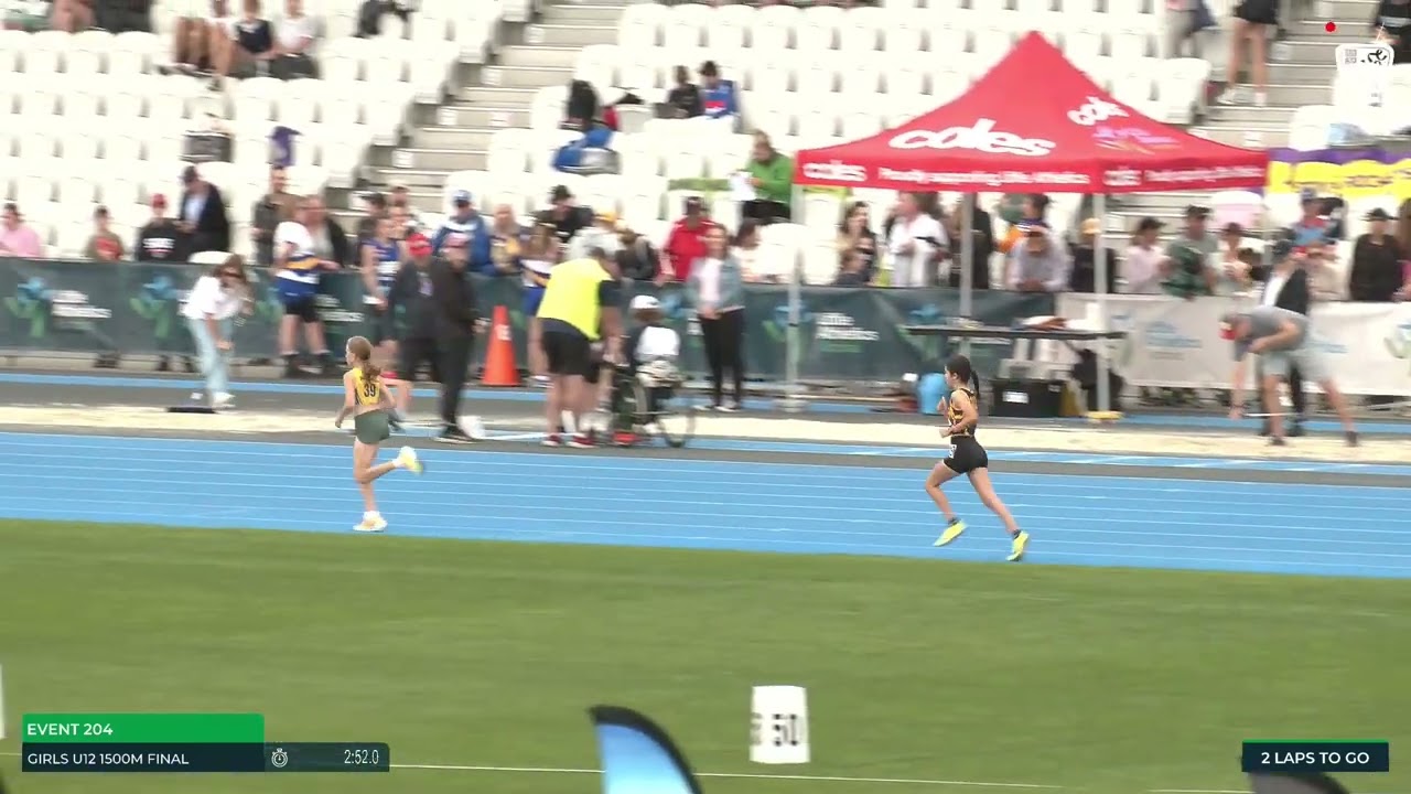 Girls U12 1500m Final: 2022/23 State Track and Field Championships