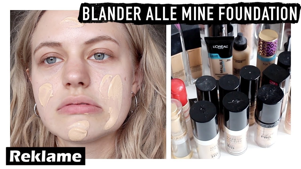 BLANDER ALLE MINE FOUNDATION? // make-up eksperiment