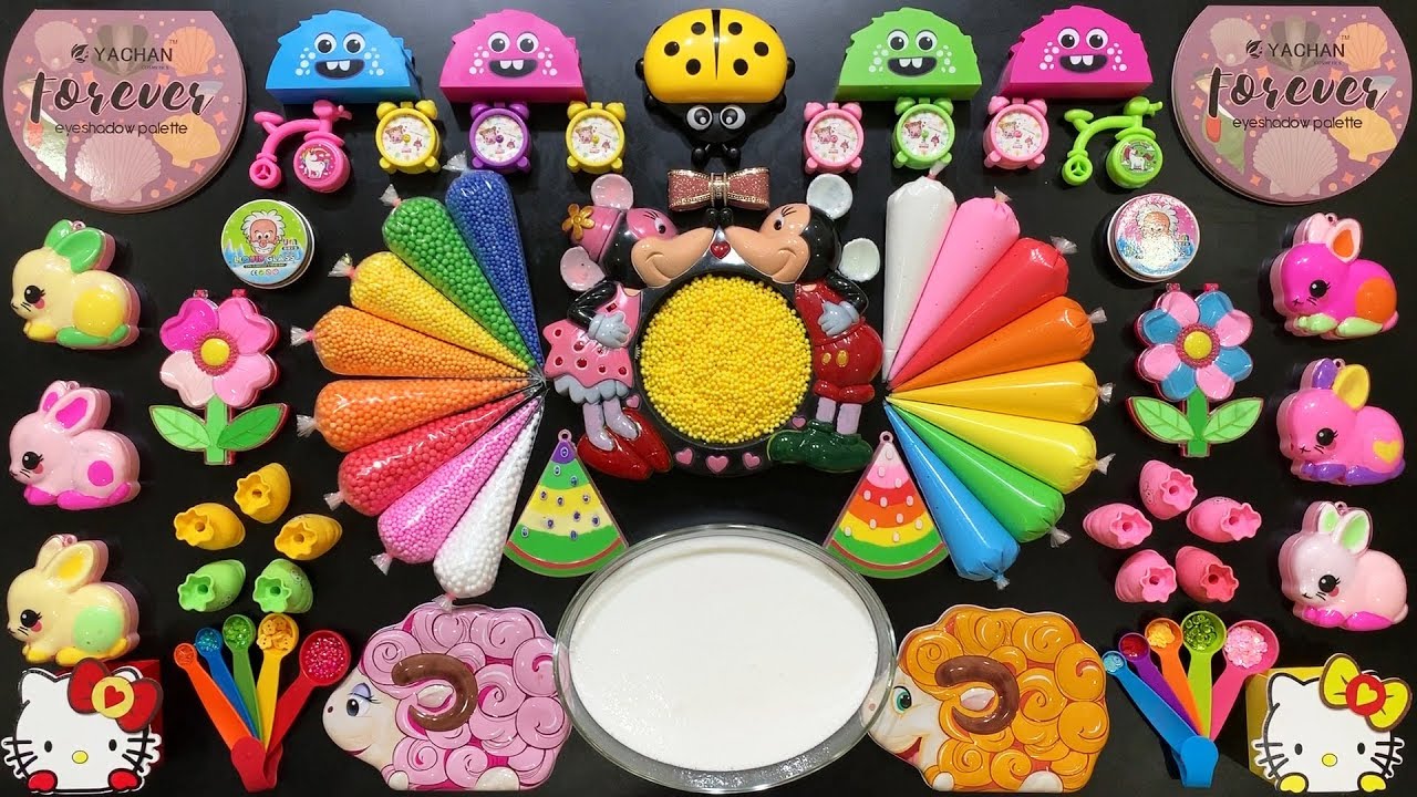 RAINBOW ! Mixing Random Things Into Slime ! Satisfying with Piping Bags Slime Videos ! Perfect Slime