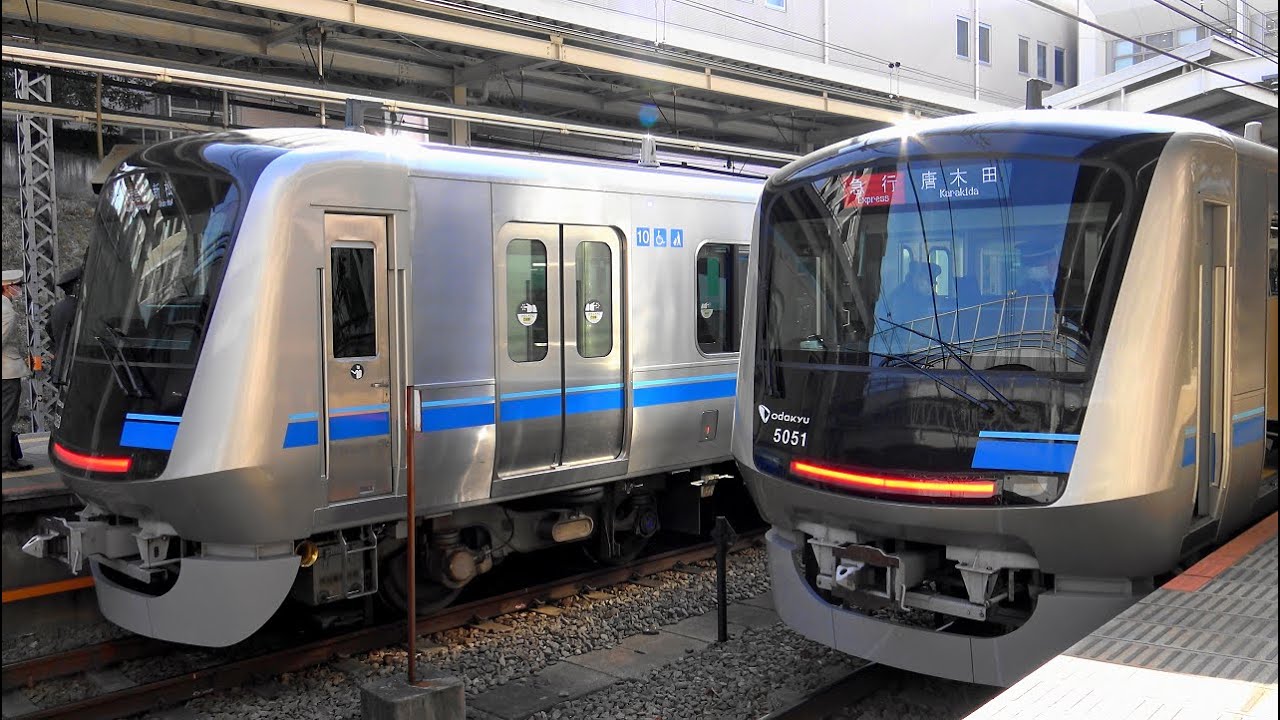 【4K】【新型】小田急電鉄5000形電車(三菱フルSiC適用-VVVF)到着・発車シーン集+乗車動画(走行音) 2021.2