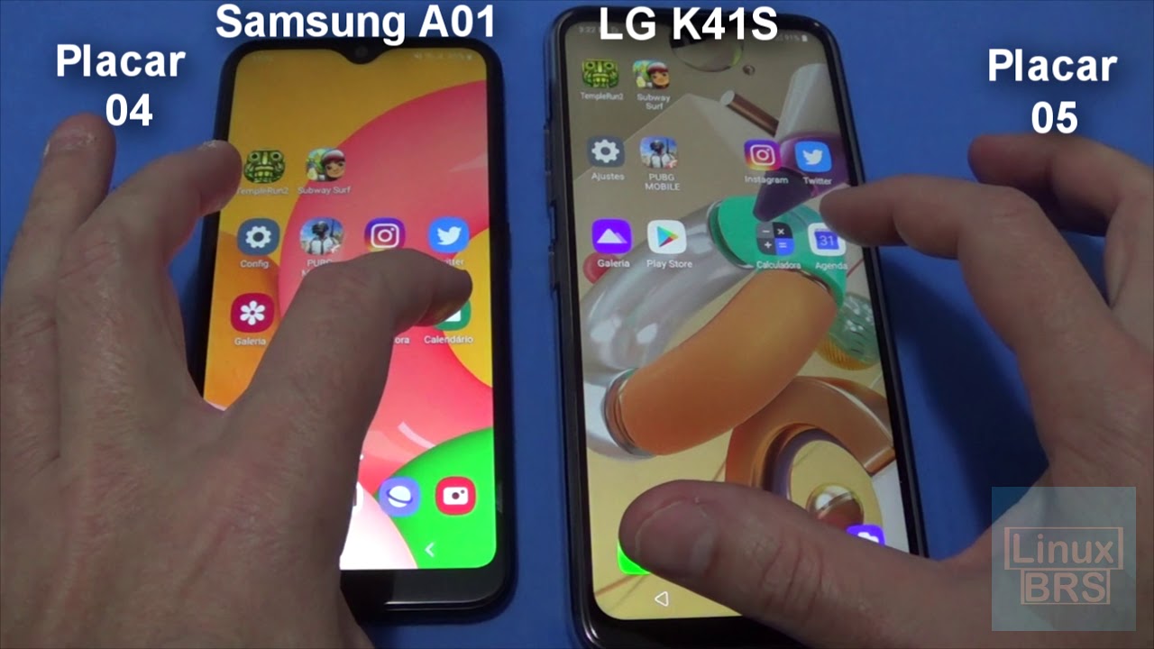 SAMSUNG GALAXY A01 e LG K41S - SPEEDTEST - PORTUGUÊS