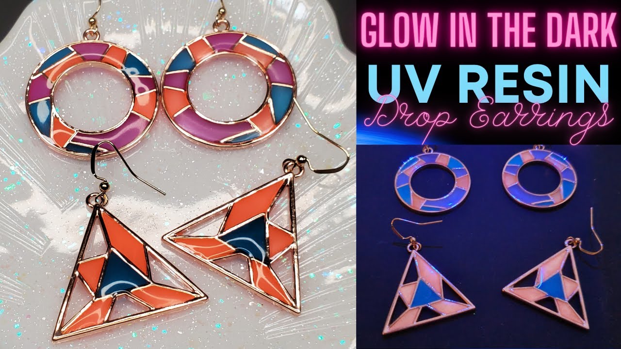 EP 24 - Glow In The Dark Drop Earrings | UV Resin Jewelry | UV Resin Craft | PandaHall Selected