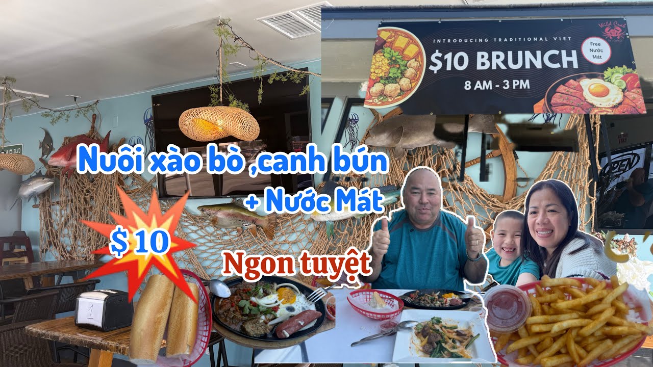 Canh bún chả ốc ,nuôi xào bò ,free nước mát có $10 và nhiều món ngon khác cũng có $10 /món 😋