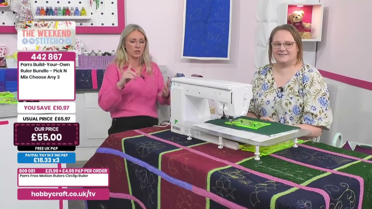 Quilting with Parrs Free Motion Rulers