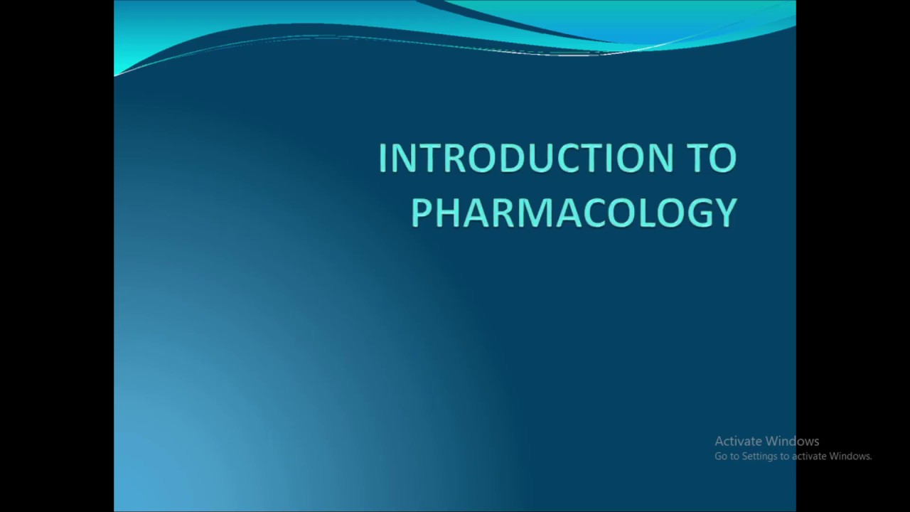 2nd Class Pharmacology BSc. Nsg 2nd Yr