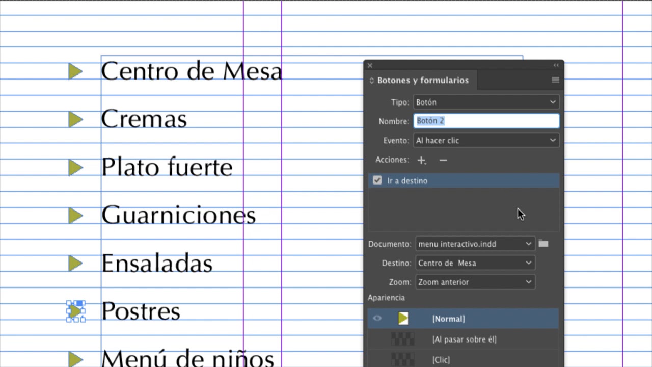 Interactividad en Indesign