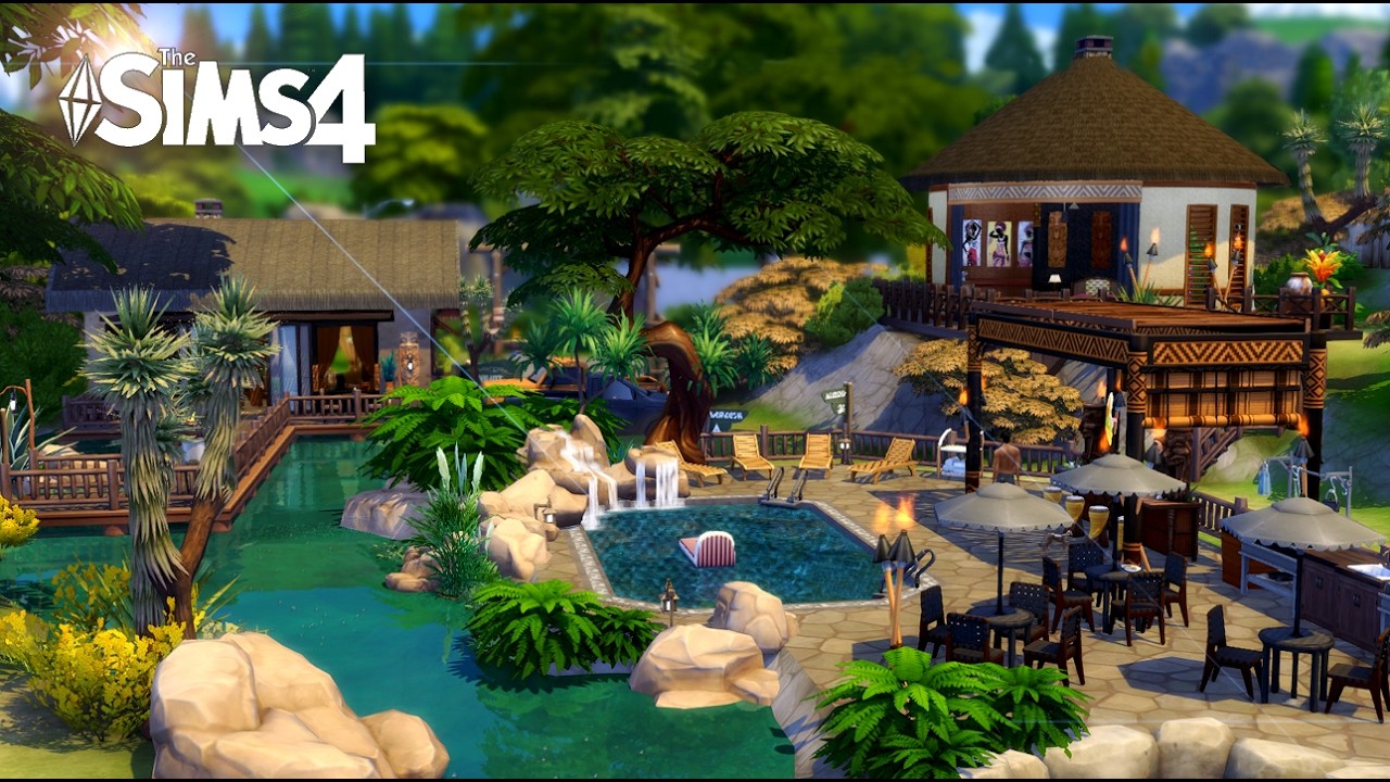 African Safari Resort | Vacation Rental | The Sims 4 Stop Motion | NoCC