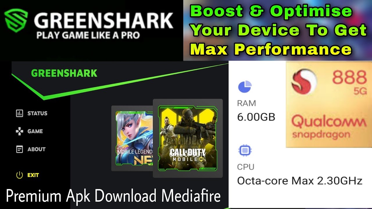 GreenShark Game Booster для любого Android | 60 FPS | Без просадок кадров | Устранение задержек во всех играх Android 2021