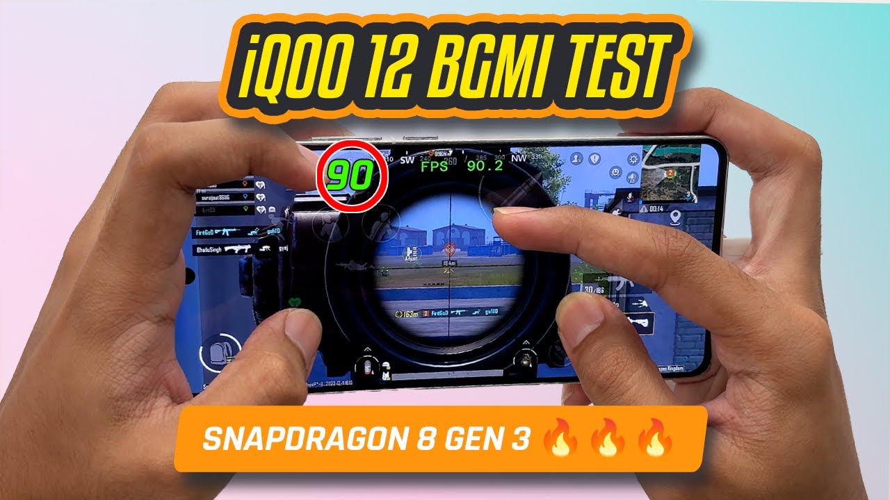iQOO 12 90 FPS BGMI TEST 🔥 Snapdragon 8Gen3 beast? PUBG