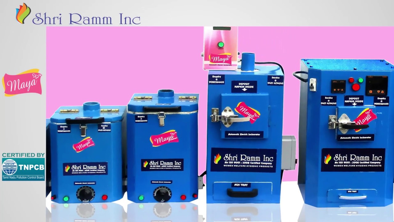 Real Time Instructions on how to use the incinerator - Corporate Model Sanitary Napkin incinerator.