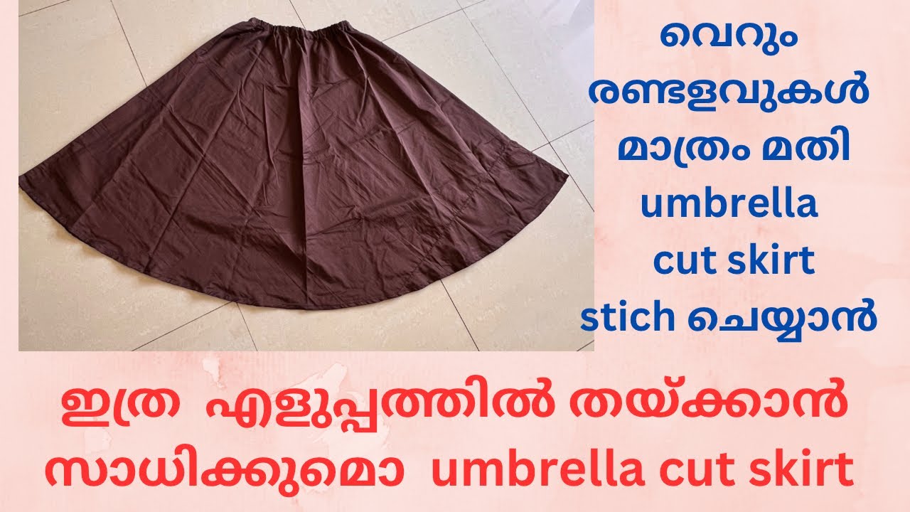 Umbrella cut skirt in easy method// umbrella cut skirt