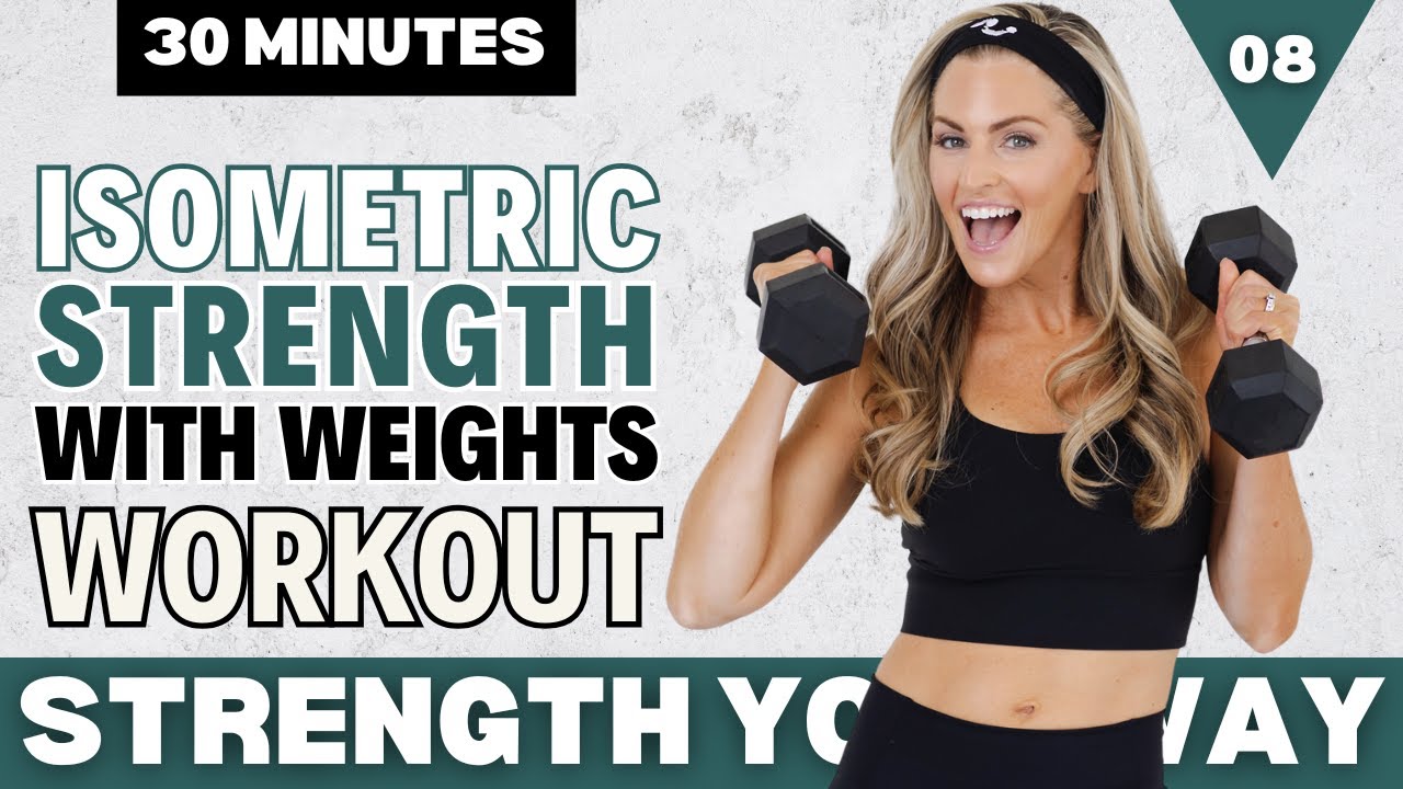 08: Isometric Strength with Weights | 30 Mins Full Body Interval Burner Workout! 🔥