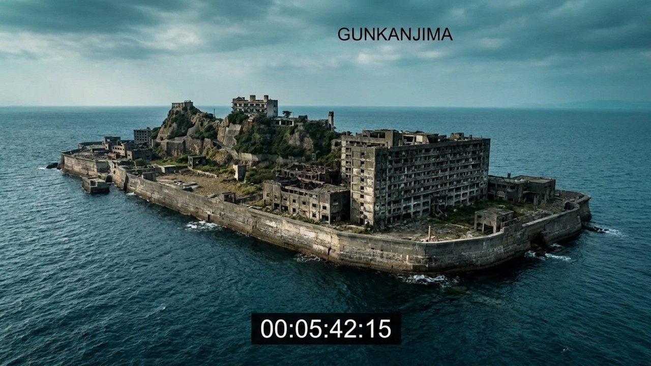 軍艦島 ruins Japan world Heritage 〜Battleship Island〜世界遺産 ドローン空撮　軍艦島Googleストリートビュー