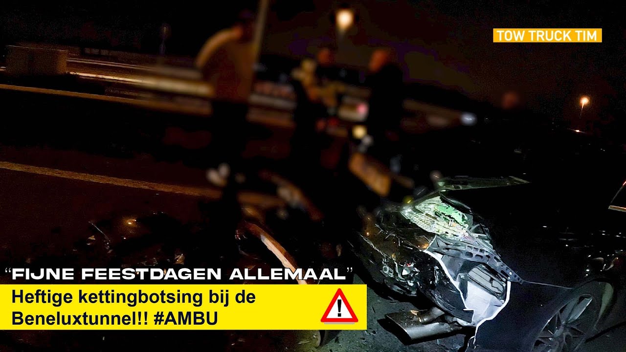 FLINKE KETTINGBOTSING IN DE BENELUXTUNNEL..