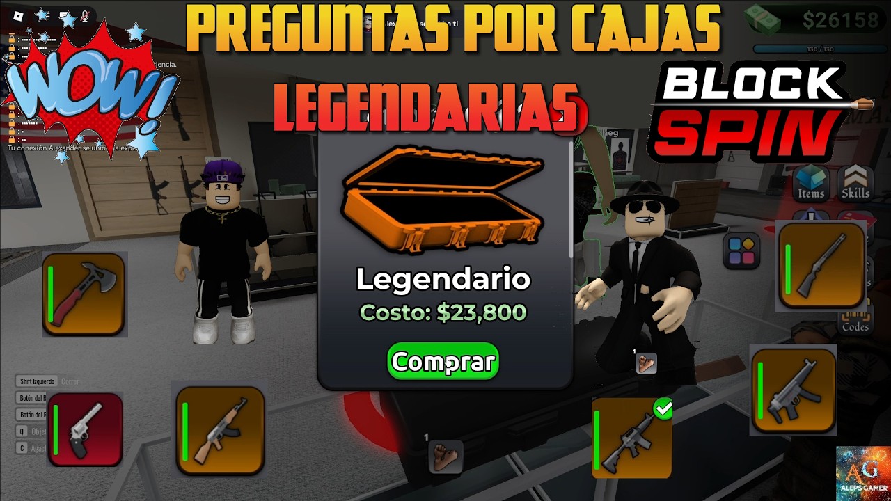 💥PREGUNTAS POR CAJAS LEGENDARIAS 🔥BLOCK SPIN🤯Quien conteste bien se lleva una caja legendaria