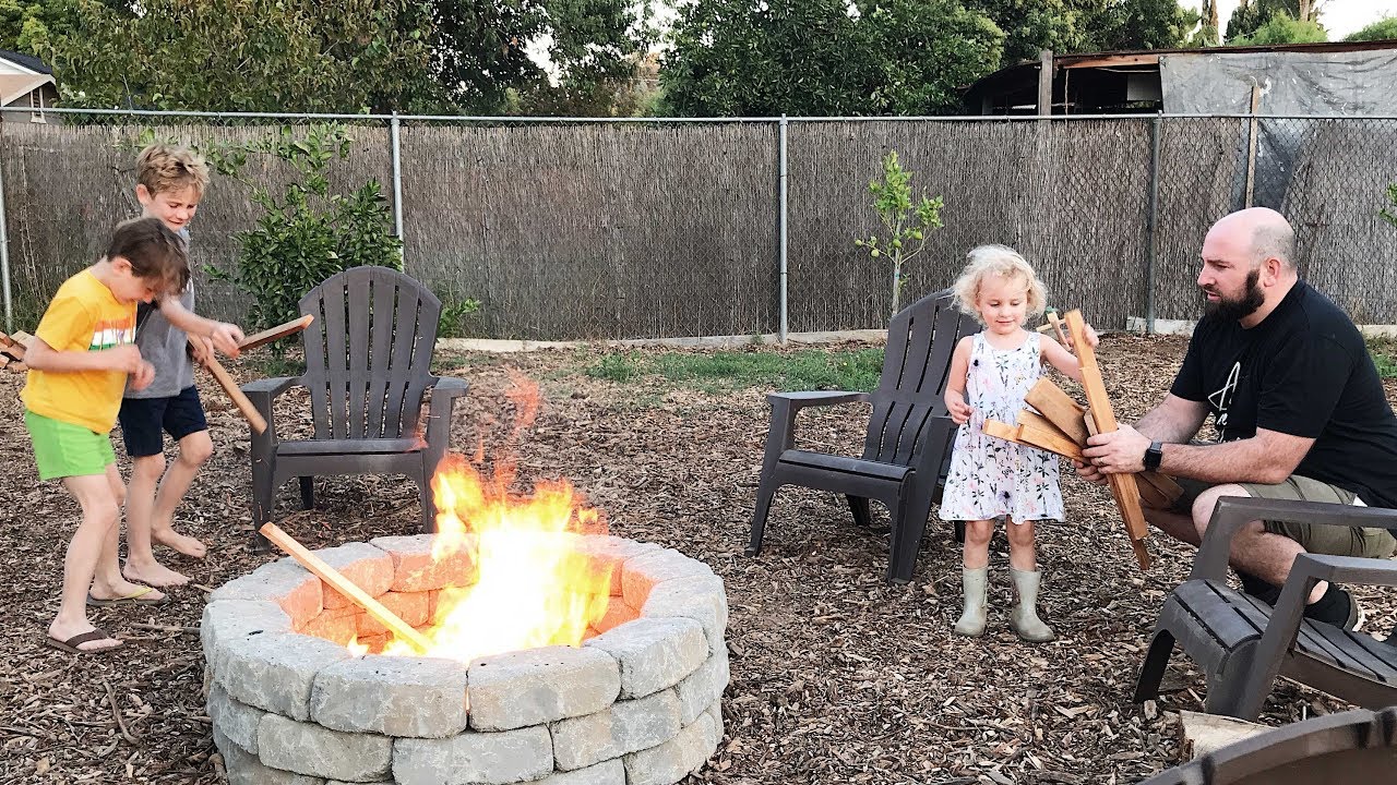 Our DIY Fire Pit and First Family Bonfire