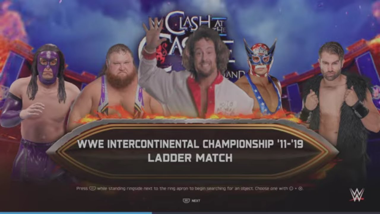 WWE 2K25 Eugene VS Otis, El Mago Jr., Americano, Tyler 5-Way Ladder Match WWE IC Tittle '19