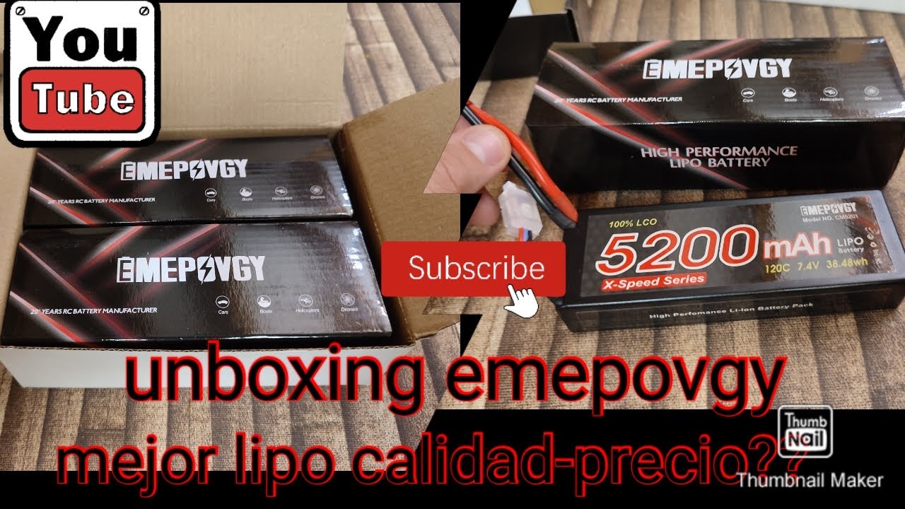 UNBOXING baterias EMEPOVGY👨‍🏫MEJOR lipo CALIDAD-PRECIO del MERCADO??🤔