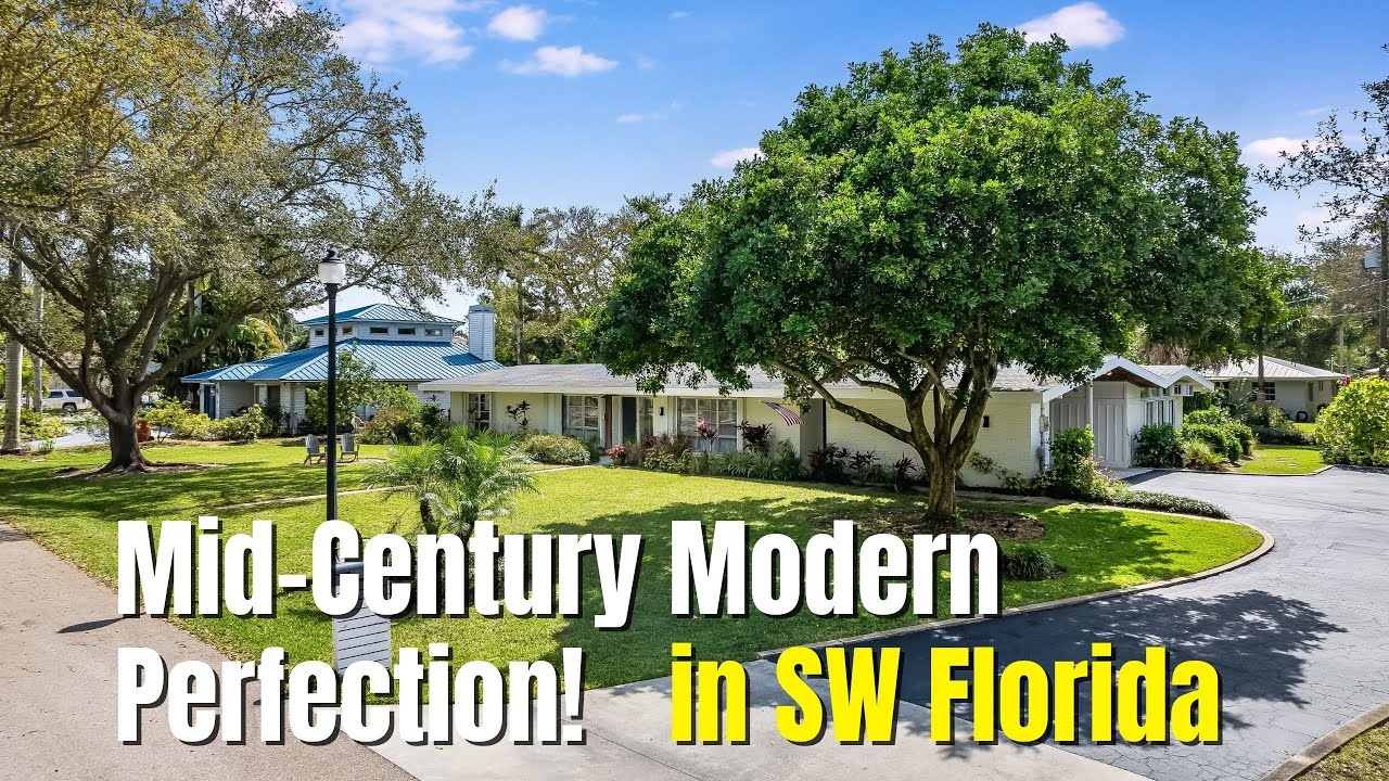 Mid-century modern perfection off Historic McGregor Blvd!  Old Fort Myers Real Estate - SW Florida